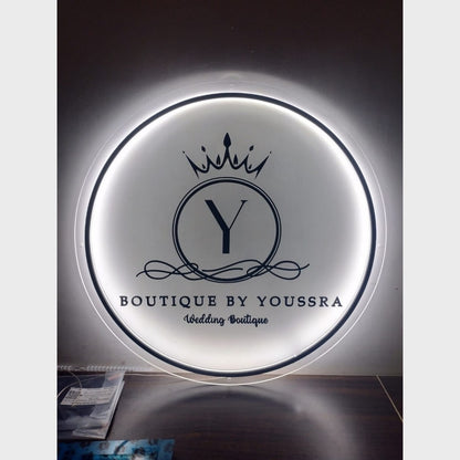 Boutique By Youssra Wedding Boutique Acrylic Business Logo Sign