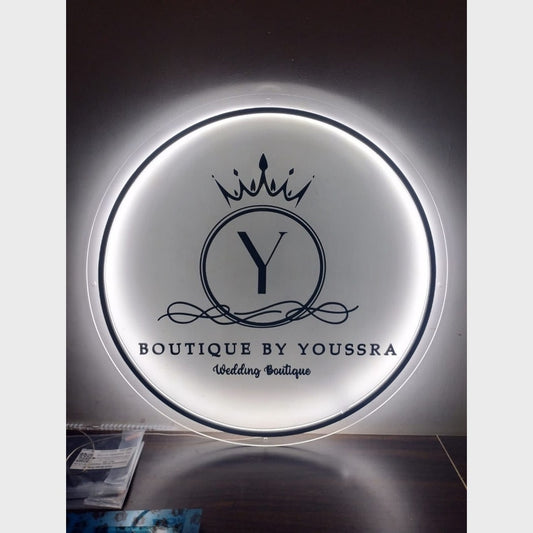 Boutique By Youssra Wedding Boutique Acrylic Business Logo Sign