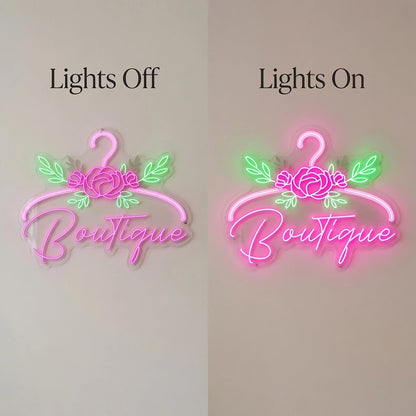 Boutique LED Neon Sign Home Wall Art - 06 Day Night Comparison