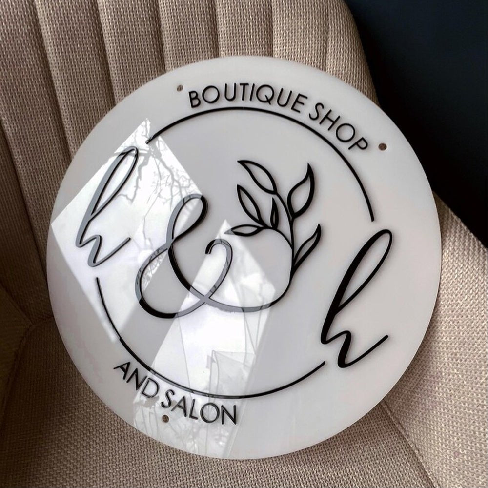Boutique Shop And Salon Acrylic Business Logo Sign - Shineneon