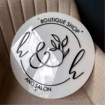Boutique Shop And Salon Acrylic Business Logo Sign - Shineneon