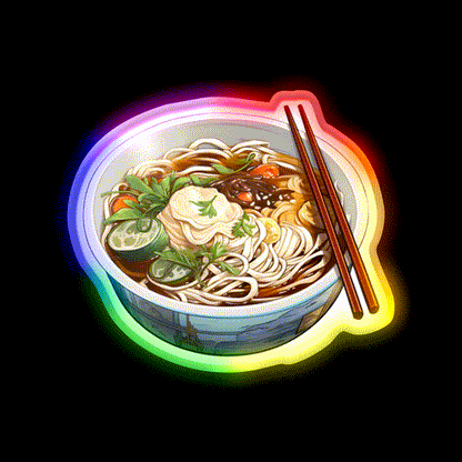 Bowl Of Chinese Noodles Led Neon Sign Chinese Food Rgb Color