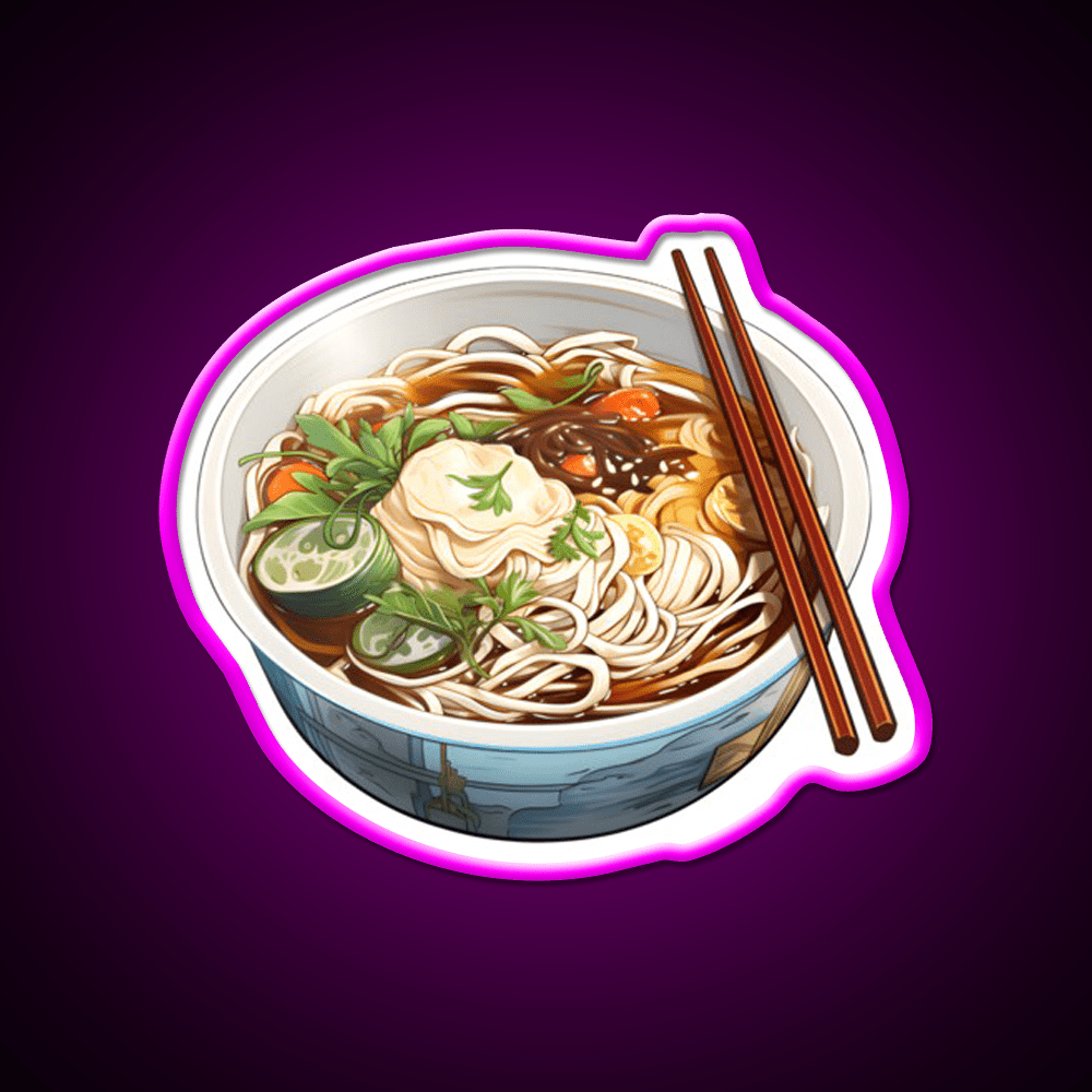 Bowl Of Chinese Noodles Led Neon Sign Chinese Food Rgb Color - Shineneon