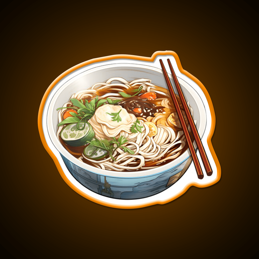 Bowl Of Chinese Noodles Led Neon Sign Chinese Food Rgb Color - Shineneon