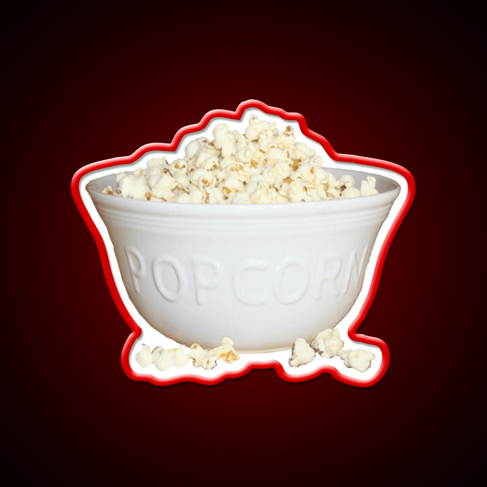 Bowl Of Popcorn Snack Food Led Neon Sign Rgb Color - Shineneon