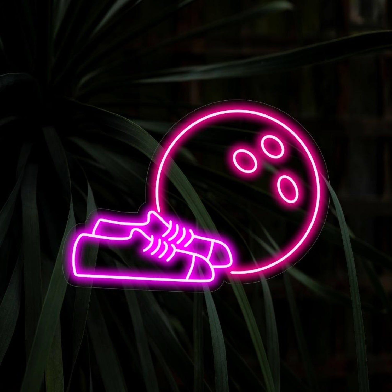 Bowling Ball Shoe Vibrant Pink Led Neon Sign For Sport-Themed Home Game Room | Shineneon