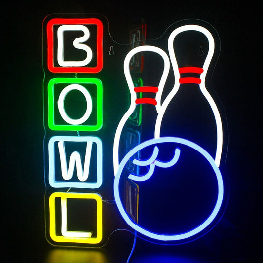 Bowling Led Sign Business Neon Signs Wall Art