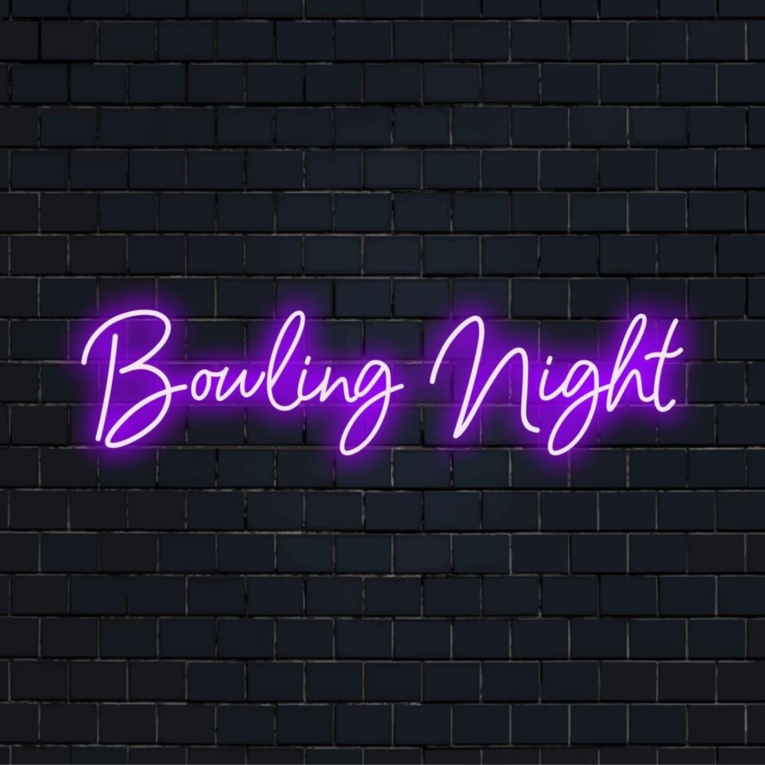 Bowling Night Purple Led Neon Sign For Bar And Bowling Alley Decor | Shineneon