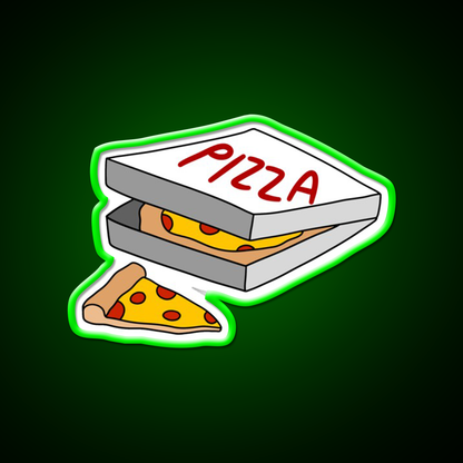 Box Full Of Pizza Fast Food Led Neon Sign For Burger Place Rgb Color