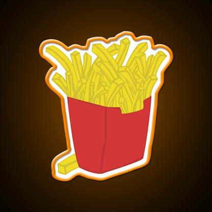 Box Of Fries Fast Food Led Neon Sign For Burger Place Rgb Color - Shineneon