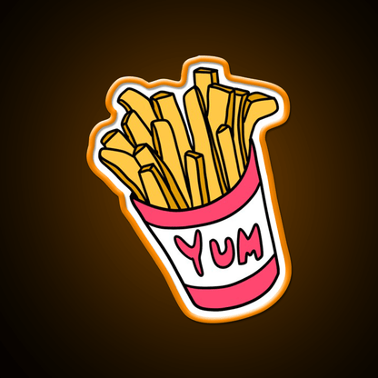 Box Of Fries Fast Food Led Neon Sign For Burger Place Wall Art Rgb Color - Shineneon