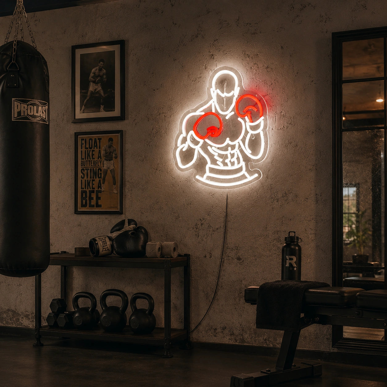 Boxer Wall Neon Sign LED Neon Sign real lifestyle scene