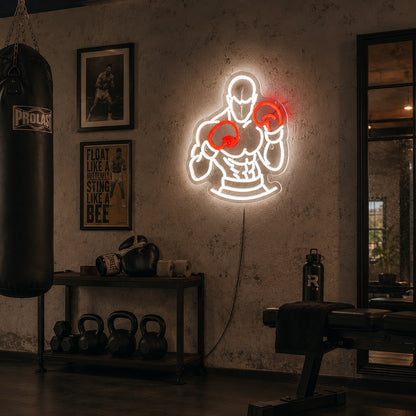 Boxer Wall Neon Sign LED Neon Sign real lifestyle scene