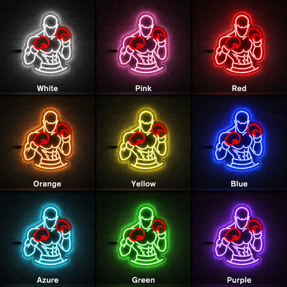 Boxer Wall Neon Sign LED Neon Sign color grid