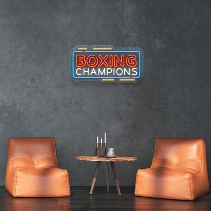 Boxing Champions Led Neon Signs Wall Art Led Light Sports | Shineneon