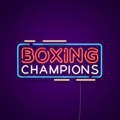 Boxing Champions Led Neon Signs Wall Art Led Light Sports | Shineneon