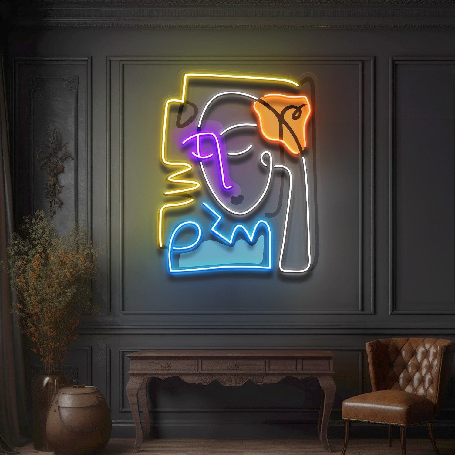 Boxing Gloves Hanging Ropes Uv Printed Led Neon Sign For Gym Wall Decor | Shineneon