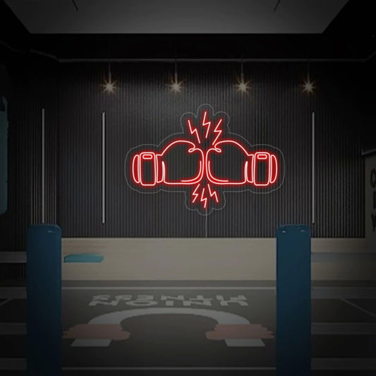 Boxing Gloves Led Sign Business Neon Signs