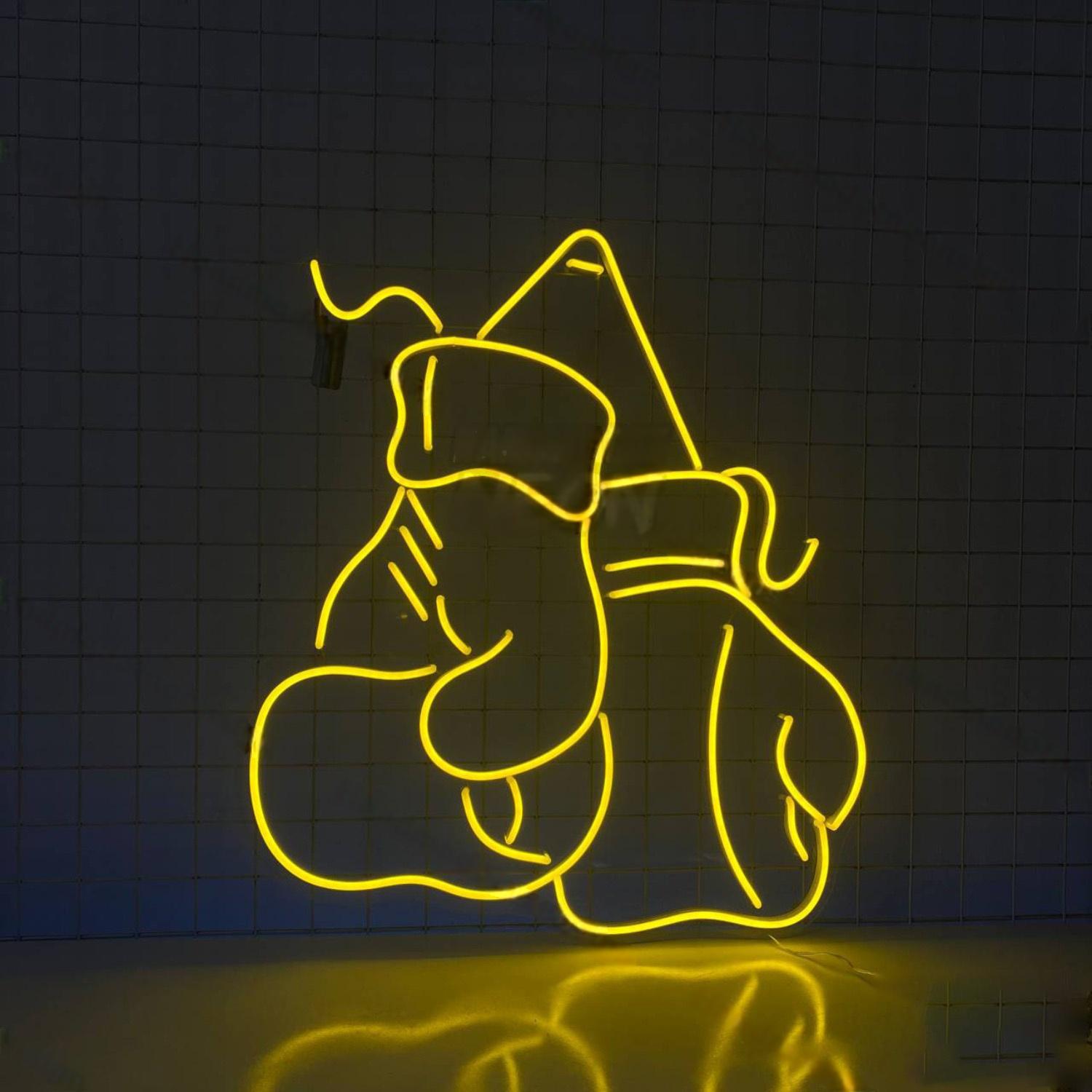 Boxing Gloves Neon Line Art Boxing Club Sports Led Neon Sign | Shineneon