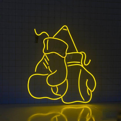 Boxing Gloves Neon Line Art Boxing Club Sports Led Neon Sign | Shineneon