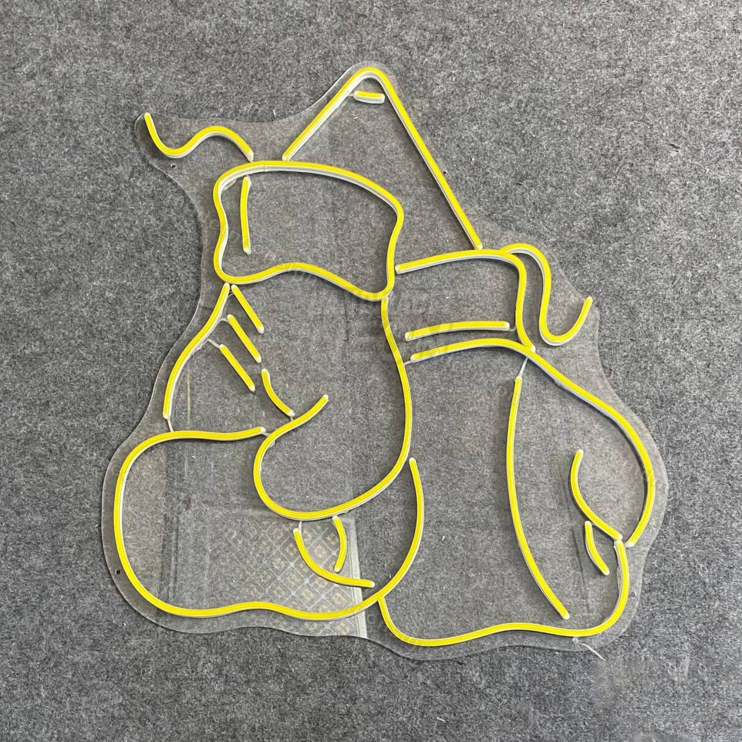 Boxing Gloves Neon Line Art Boxing Club Sports Led Neon Sign | Shineneon