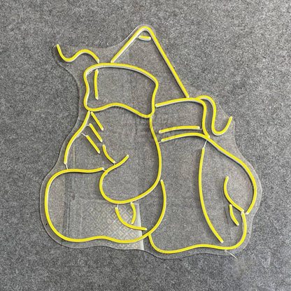 Boxing Gloves Neon Line Art Boxing Club Sports Led Neon Sign | Shineneon