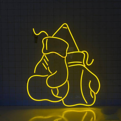Boxing Gloves Neon Line Art Boxing Club Sports Led Neon Sign | Shineneon