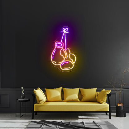 Boxing Gloves Neon Signs Wall Decor