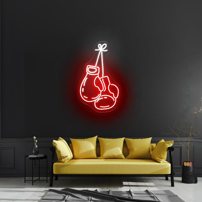 Boxing Gloves Neon Signs Wall Decor