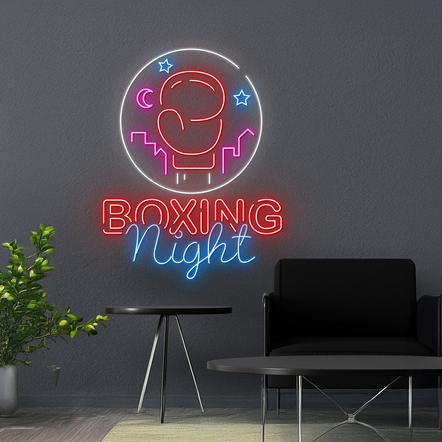 Boxing Night Neon Sign