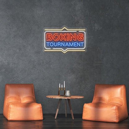 Boxing Tournament Led Neon Signs Wall Art Led Light Sports | Shineneon