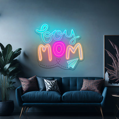 Boy Mom Neon Signs for home decor