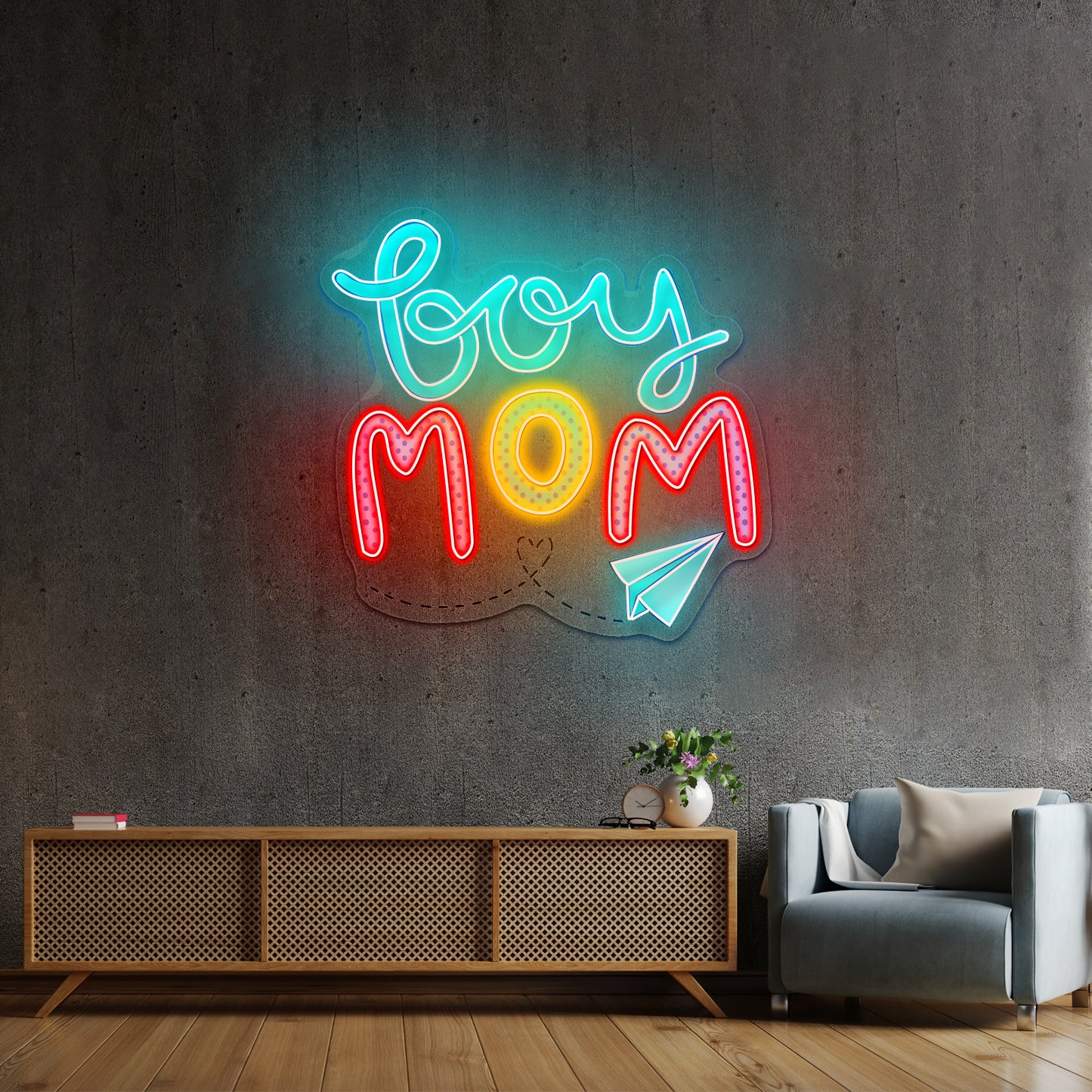 Boy Mom Neon Signs for home decor