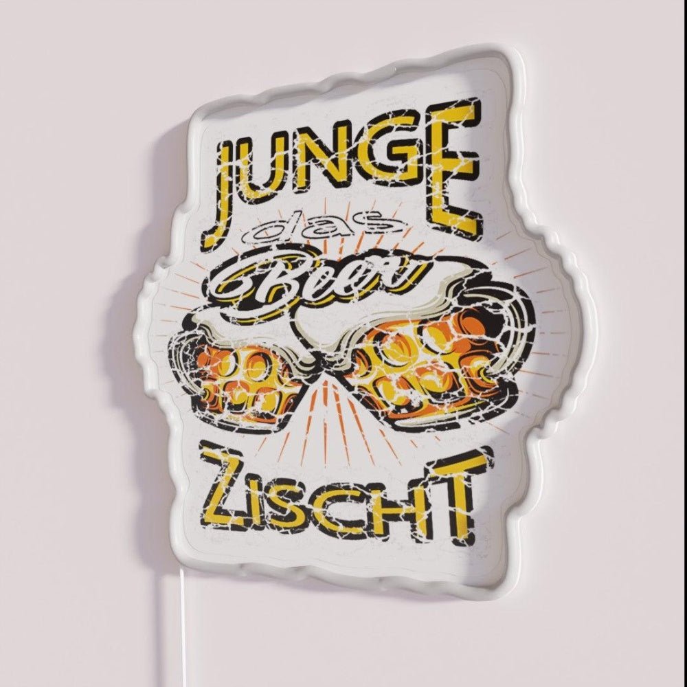 Boy The Beer Hisses Beer Lovers Blonde Pils Hops Led Neon Sign - Shineneon