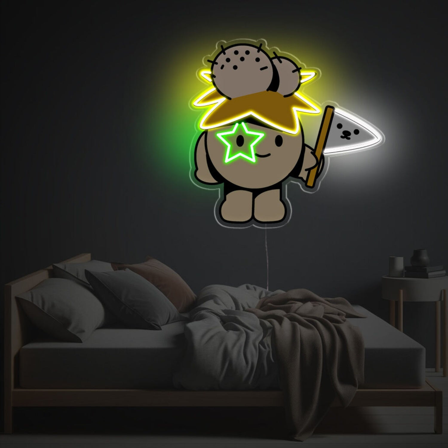 Boy With Head Injury Led Neon Acrylic Artwork | Shineneon