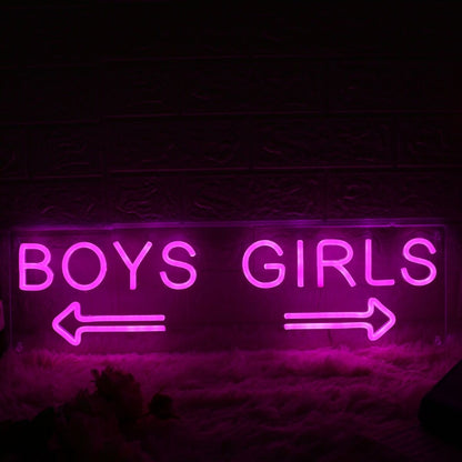 Boys And Girls Directions Led Neon Sign | Shineneon