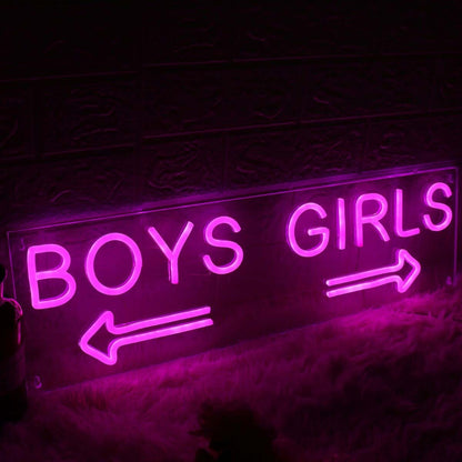 Boys And Girls Directions Led Neon Sign | Shineneon