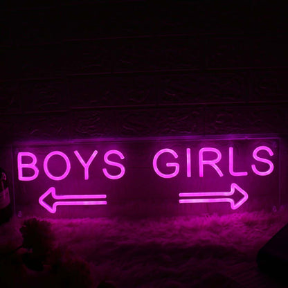 Boys And Girls Directions Led Neon Sign | Shineneon