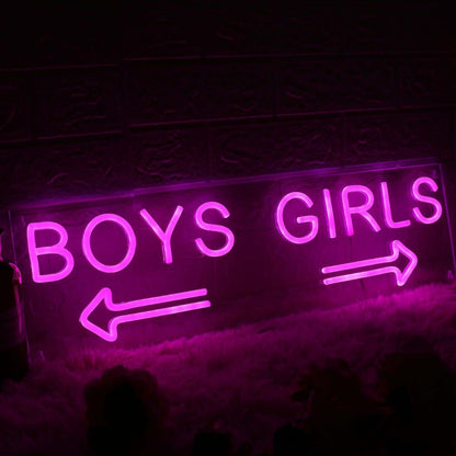 Boys And Girls Directions Led Neon Sign | Shineneon