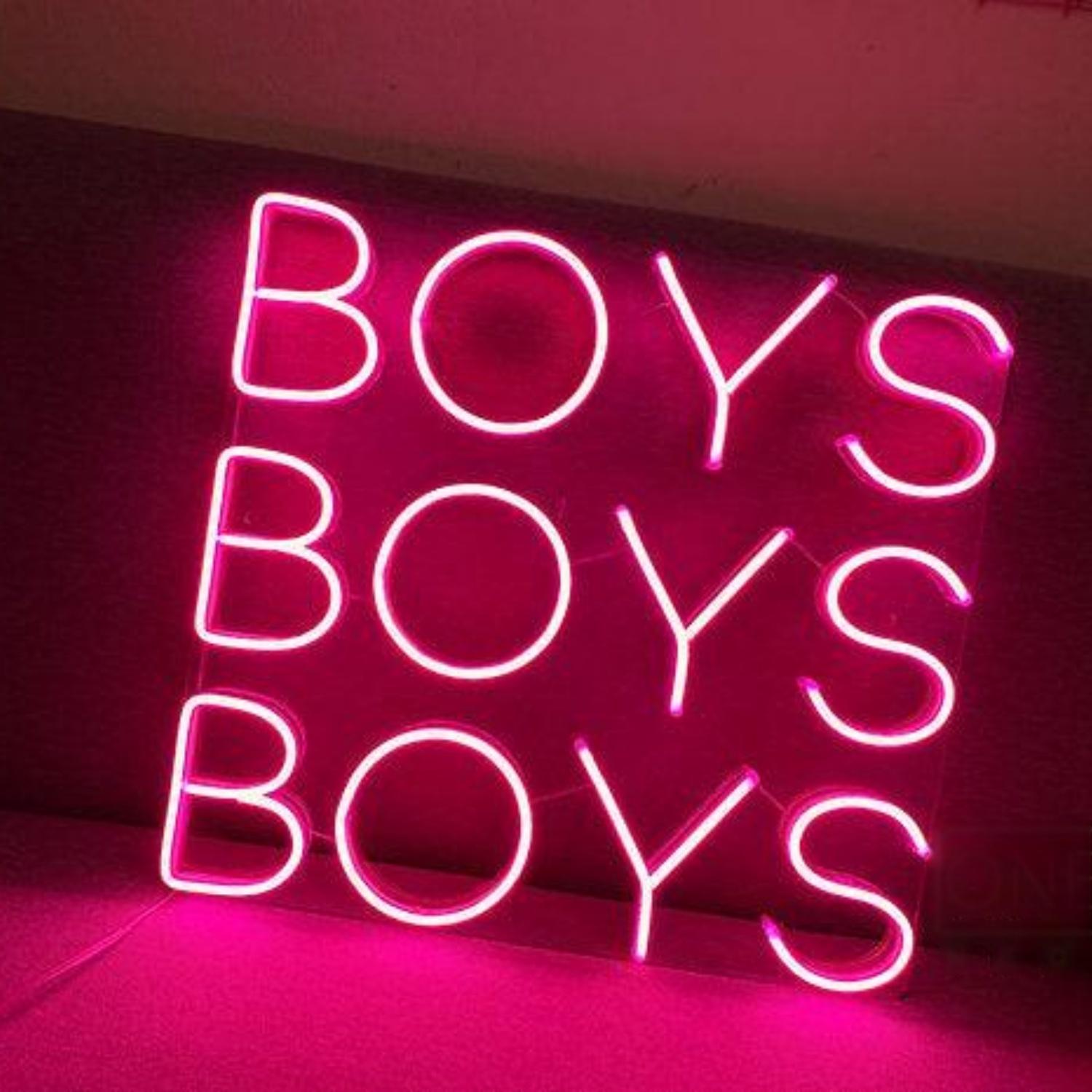 Boys Boys Boys Led Neon Sign Bedroom Wall Decor | Shineneon