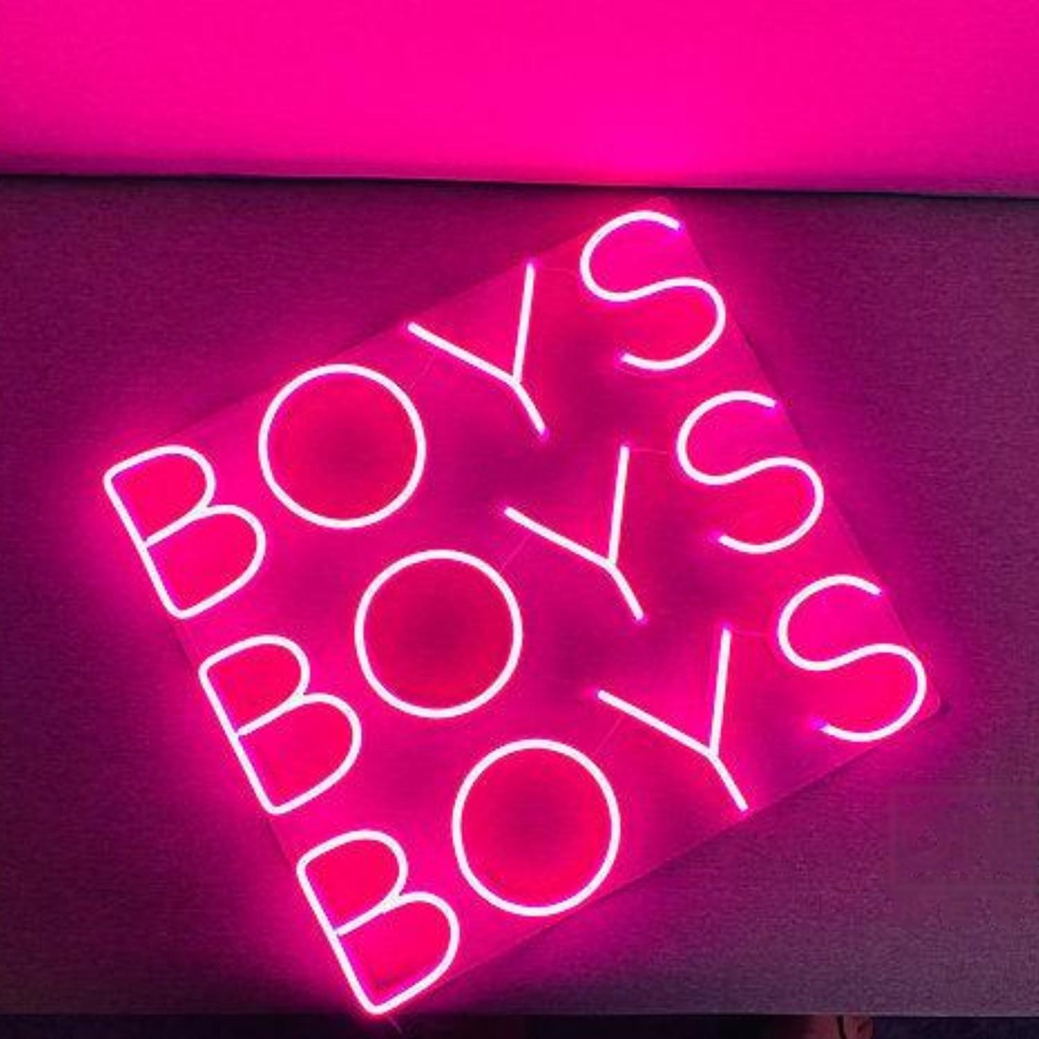 Boys Boys Boys Led Neon Sign Bedroom Wall Decor | Shineneon