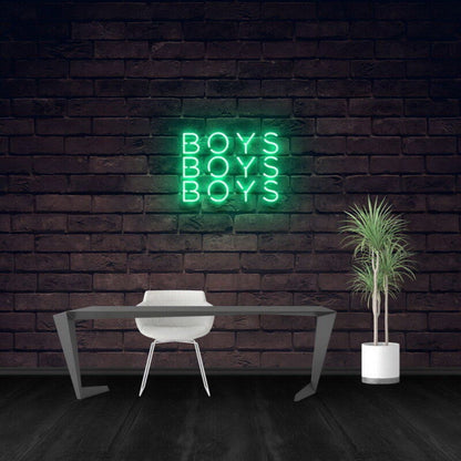Boys Boys Boys Led Neon Sign For Playful And Fun Spaces - Shineneon