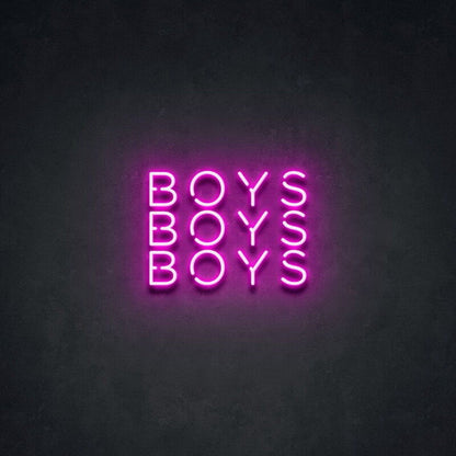 Boys Boys Boys Led Neon Sign For Playful And Fun Spaces - Shineneon