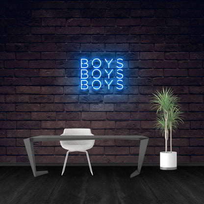 Boys Boys Boys Led Neon Sign For Playful And Fun Spaces - Shineneon