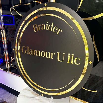 Braider Glamour U Llc Acrylic Business Logo Sign - Shineneon