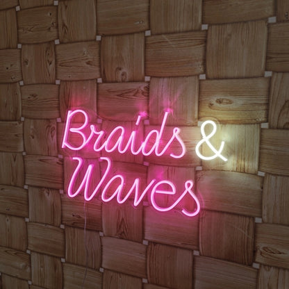 Braids And Waves LED Neon Sign - 01 Original Product Image