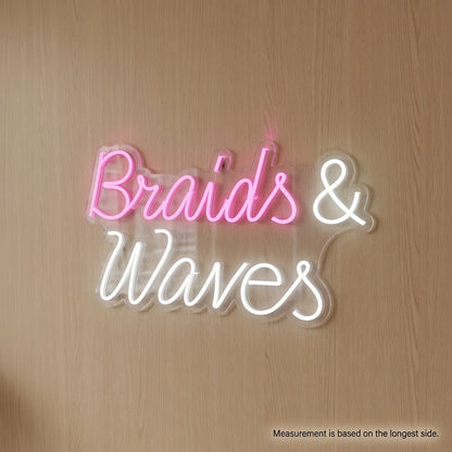 Braids And Waves LED Neon Sign - 04 Size Image