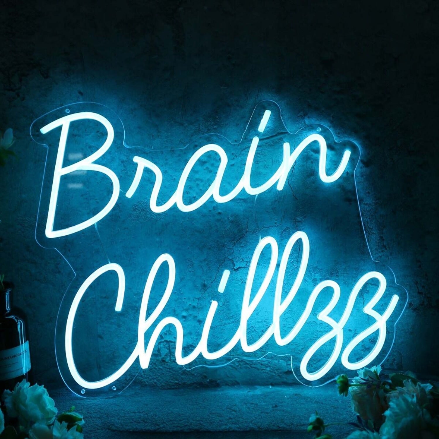 Brain Chillzz Blue Led Neon Sign - Shineneon