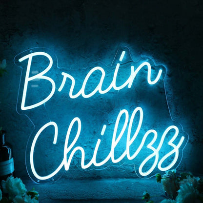 Brain Chillzz Blue Led Neon Sign - Shineneon