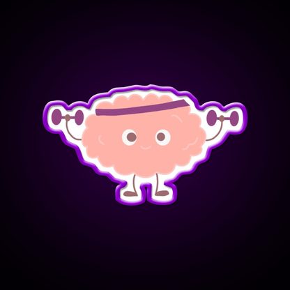 Brain Workout Purple Gym Fitness Led Neon Sign Rgb Color - Shineneon